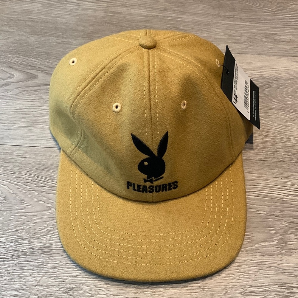 Play Boy Wool Strapback Hat Mustard O/S